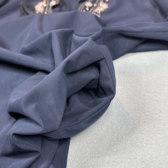 Chicos Dress Womens 1 Blue Pink Tunic Beaded Hippie Boho Peasant Coastal Resort - Picture 11 of 12